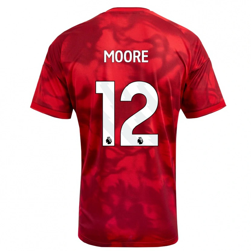 Danxen Criança Camisola Daniel Moore #12 Crimson Branco Principal 2026/27 Camisa