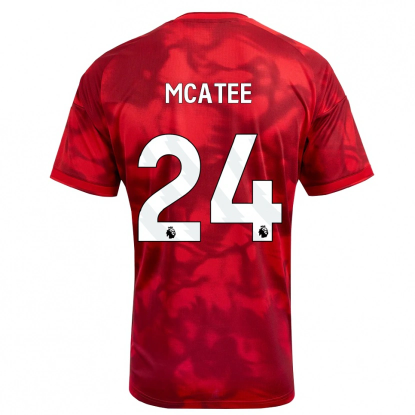 Danxen Criança Camisola James Mcatee #24 Crimson Branco Principal 2026/27 Camisa