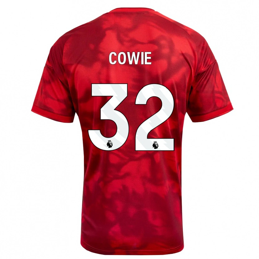 Danxen Criança Camisola Abi Cowie #32 Crimson Branco Principal 2026/27 Camisa