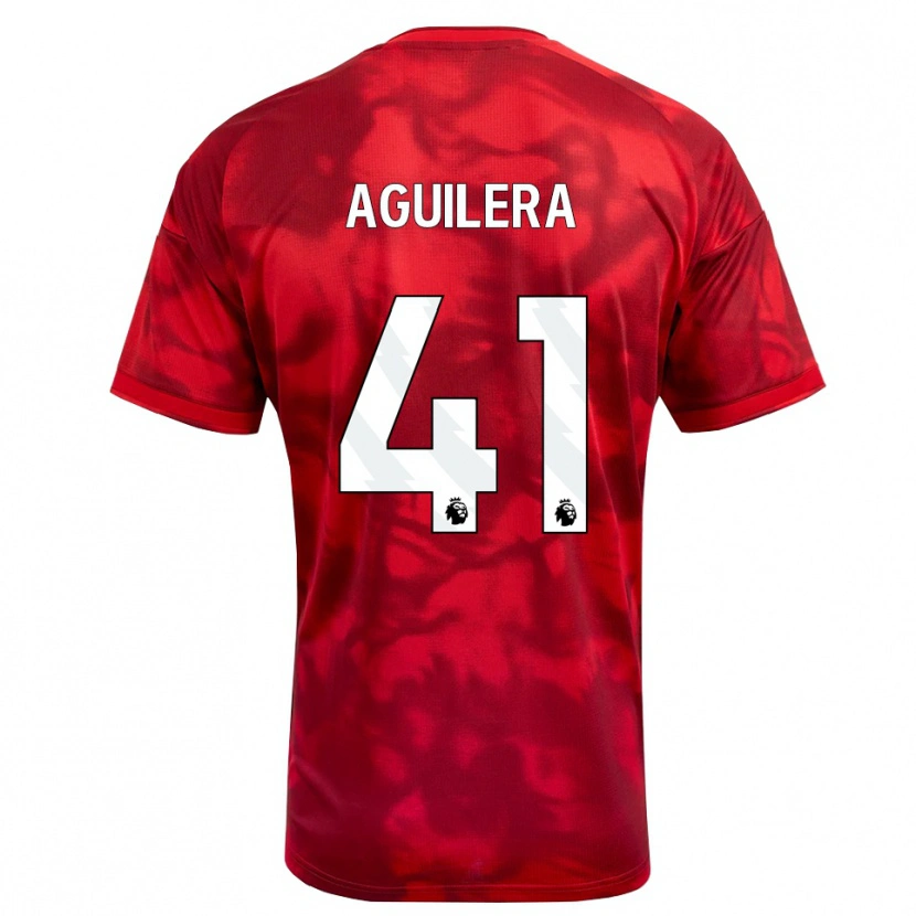 Danxen Criança Camisola Brandon Aguilera #41 Crimson Branco Principal 2026/27 Camisa
