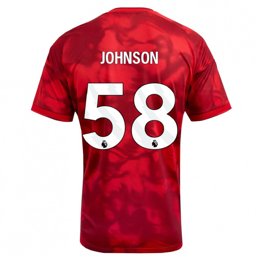 Danxen Criança Camisola Pharrell Johnson #58 Crimson Branco Principal 2026/27 Camisa