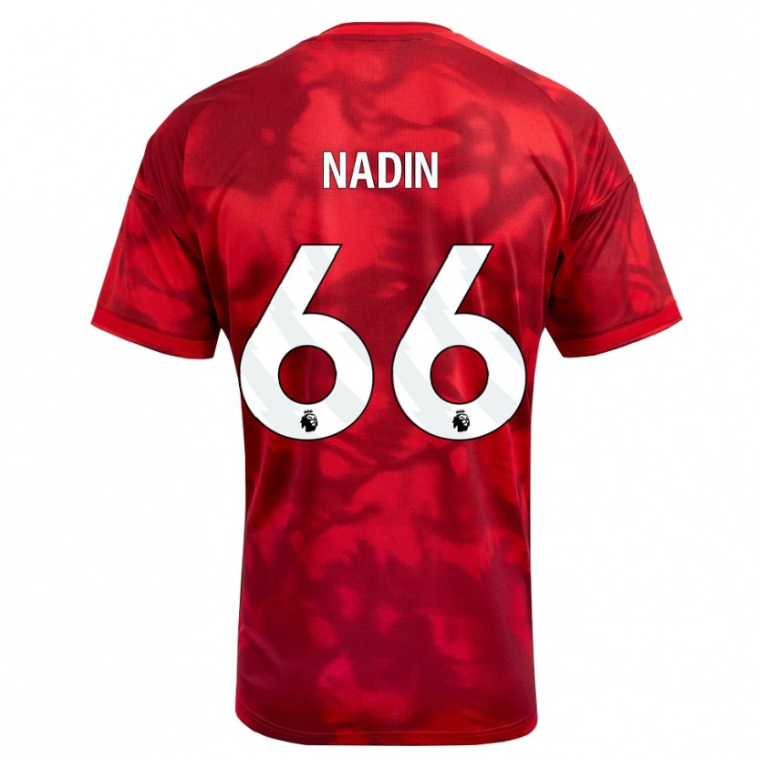 Danxen Criança Camisola Jack Nadin #66 Crimson Branco Principal 2026/27 Camisa