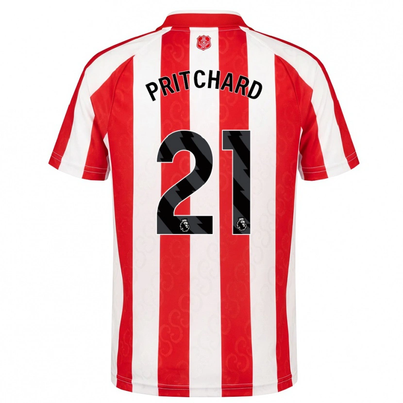 Danxen Criança Camisola Alex Pritchard #21 Vermelho Branco Preto Principal 2026/27 Camisa