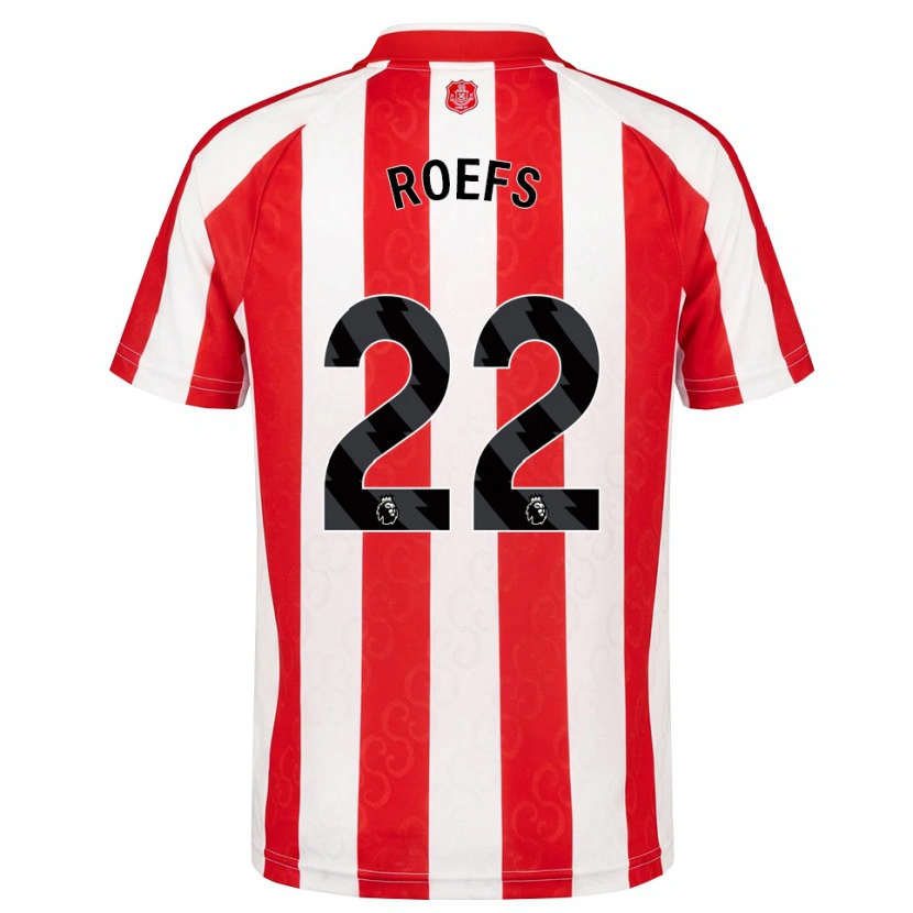 Danxen Criança Camisola Robin Roefs #22 Vermelho Branco Preto Principal 2026/27 Camisa