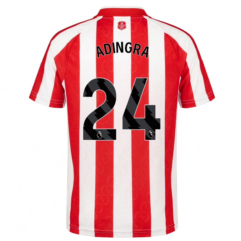 Danxen Criança Camisola Simon Adingra #24 Vermelho Branco Preto Principal 2026/27 Camisa