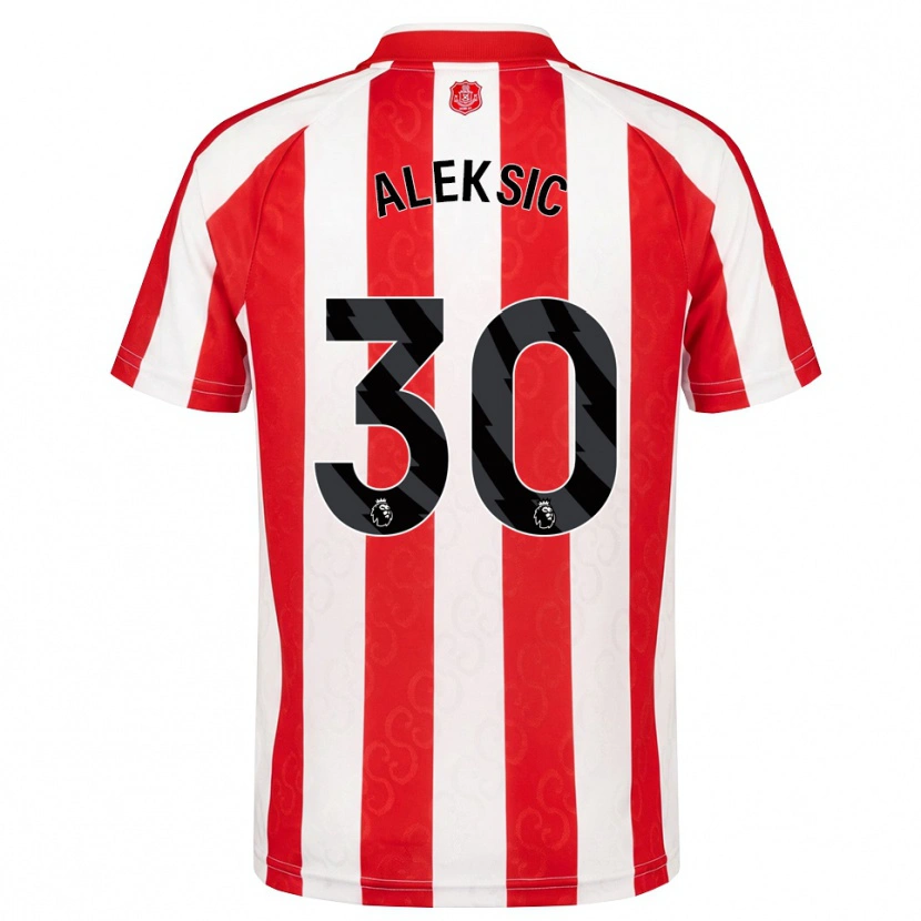 Danxen Criança Camisola Milan Aleksic #30 Vermelho Branco Preto Principal 2026/27 Camisa