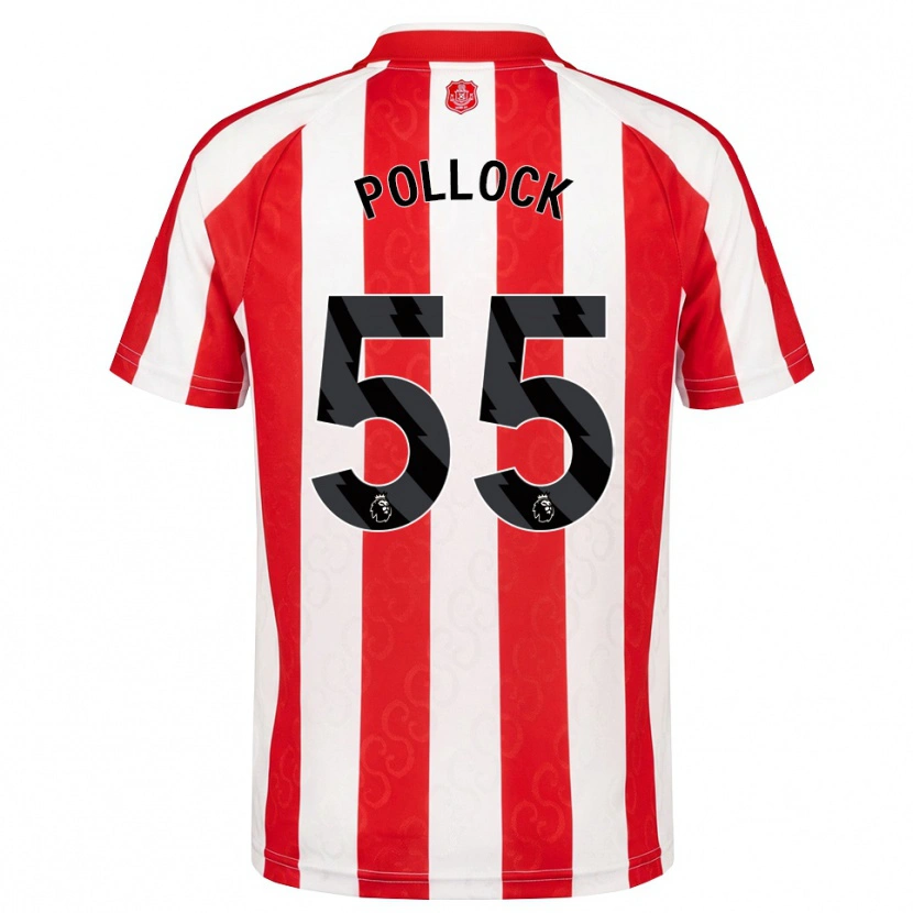 Danxen Criança Camisola Alfie Pollock #55 Vermelho Branco Preto Principal 2026/27 Camisa
