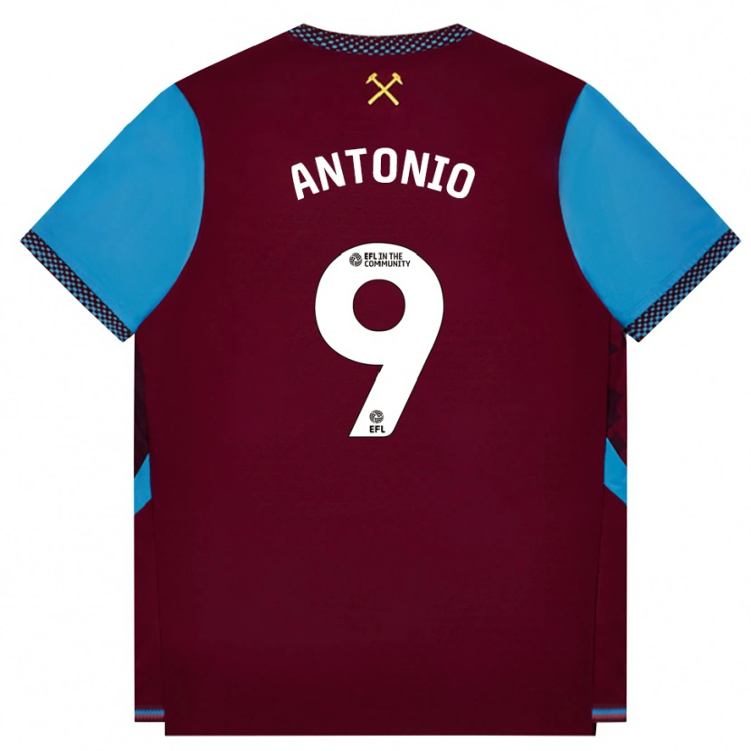 Danxen Criança Camisola Michail Antonio #9 Borgonha Cornflowerblue Principal 2026/27 Camisa