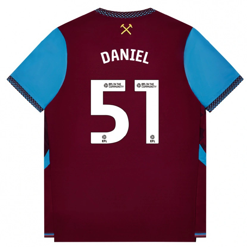 Danxen Criança Camisola Daniel Chesters #51 Borgonha Cornflowerblue Principal 2026/27 Camisa