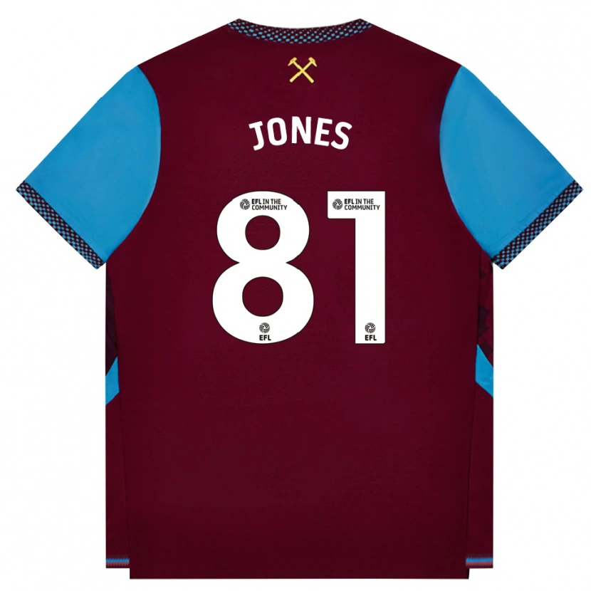 Danxen Criança Camisola Liam Jones #81 Borgonha Cornflowerblue Principal 2026/27 Camisa