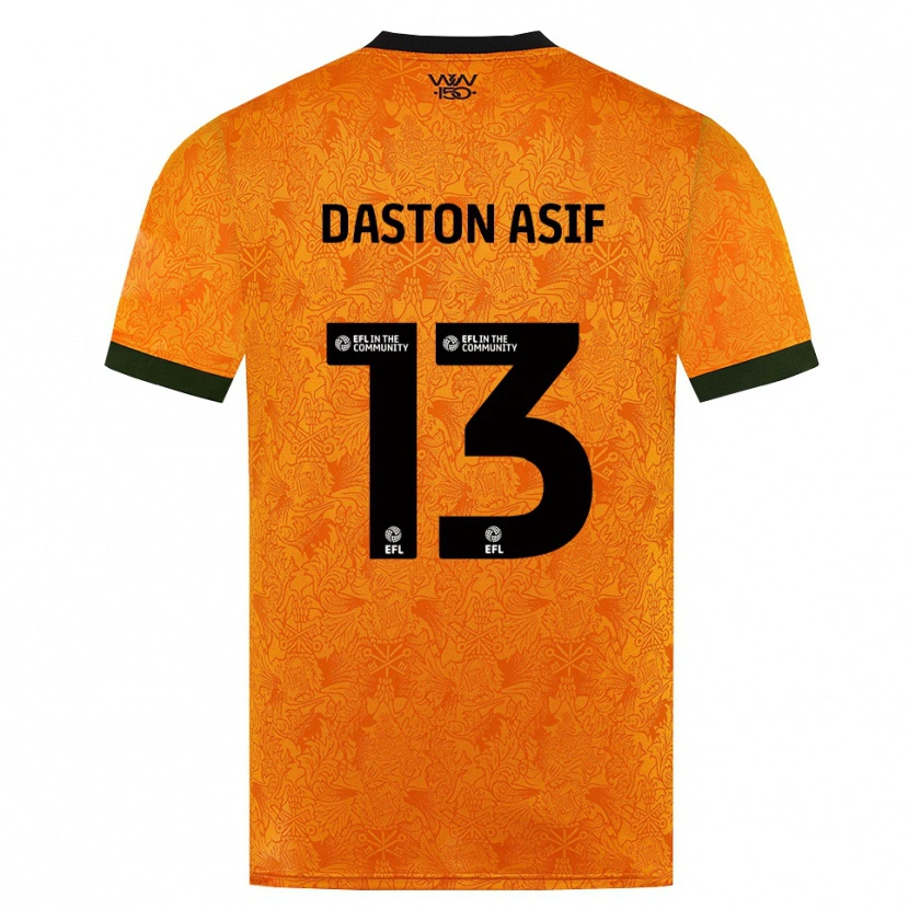 Danxen Criança Camisola Daston Asif #13 Laranja Preto Principal 2026/27 Camisa
