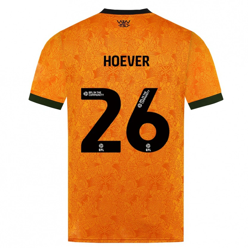 Danxen Criança Camisola Ki-Jana Hoever #26 Laranja Preto Principal 2026/27 Camisa