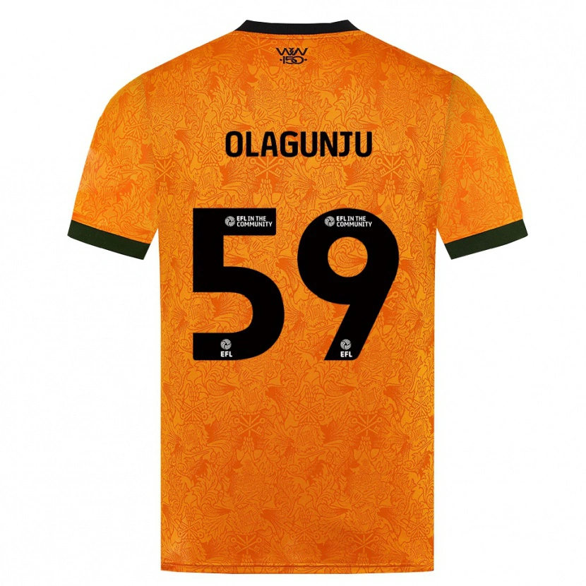Danxen Criança Camisola Saheed Olagunju #59 Laranja Preto Principal 2026/27 Camisa