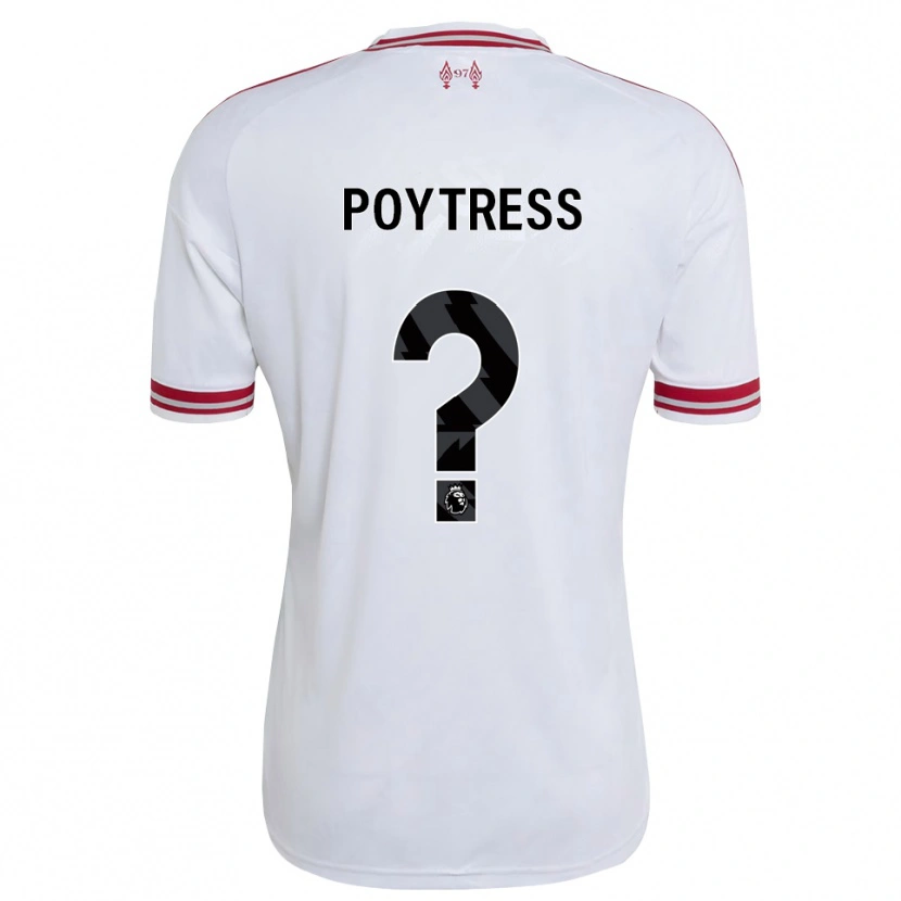 Danxen Criança Camisola Jacob Poytress #0 Vermelho Branco Alternativa 2026/27 Camisa
