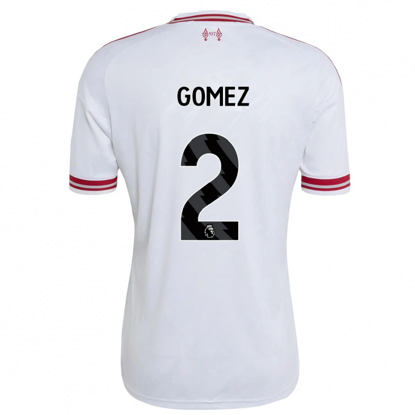 Danxen Criança Camisola Joe Gomez #2 Vermelho Branco Alternativa 2026/27 Camisa