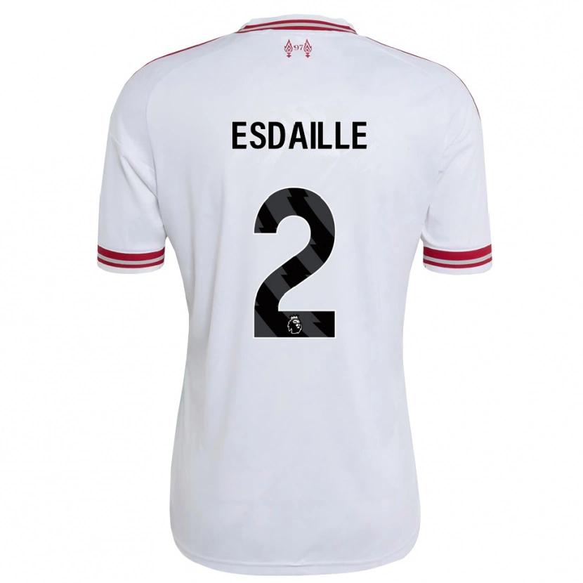 Danxen Criança Camisola Dj Esdaille #2 Vermelho Branco Alternativa 2026/27 Camisa