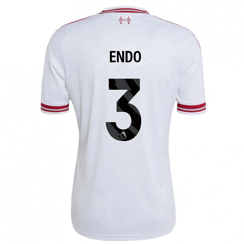 Danxen Criança Camisola Wataru Endo #3 Vermelho Branco Alternativa 2026/27 Camisa