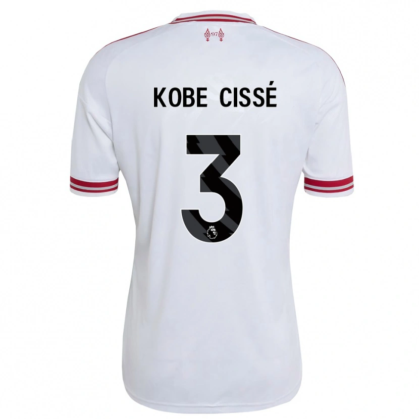 Danxen Criança Camisola Prince Cissé #3 Vermelho Branco Alternativa 2026/27 Camisa