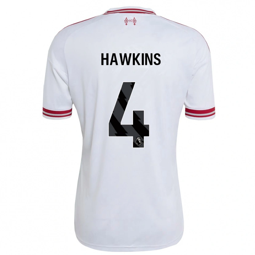 Danxen Criança Camisola Max Hawkins #4 Vermelho Branco Alternativa 2026/27 Camisa