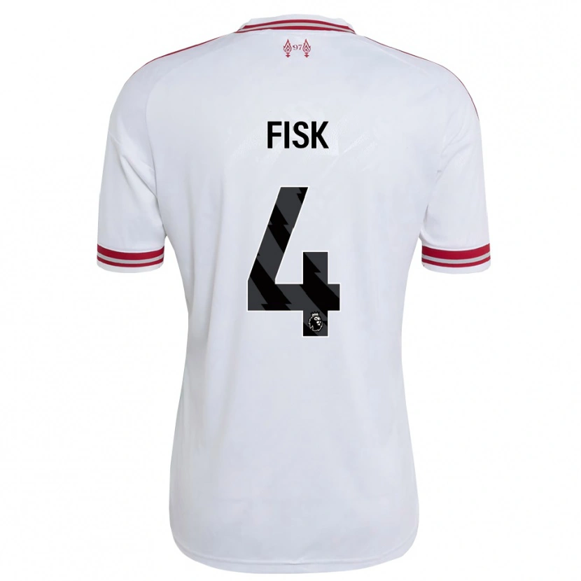 Danxen Criança Camisola Grace Fisk #4 Vermelho Branco Alternativa 2026/27 Camisa