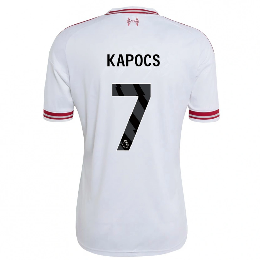 Danxen Criança Camisola Cornelia Kapocs #7 Vermelho Branco Alternativa 2026/27 Camisa
