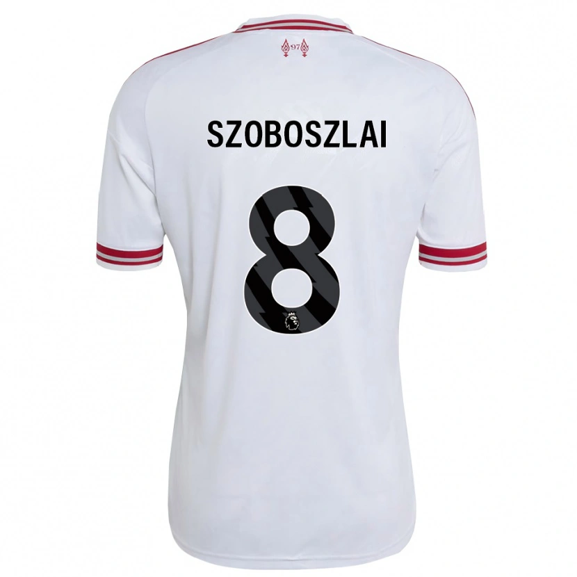 Danxen Criança Camisola Dominik Szoboszlai #8 Vermelho Branco Alternativa 2026/27 Camisa
