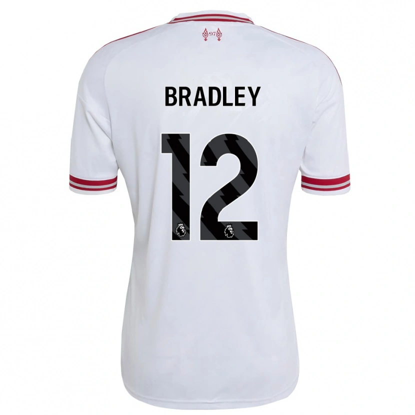 Danxen Criança Camisola Conor Bradley #12 Vermelho Branco Alternativa 2026/27 Camisa