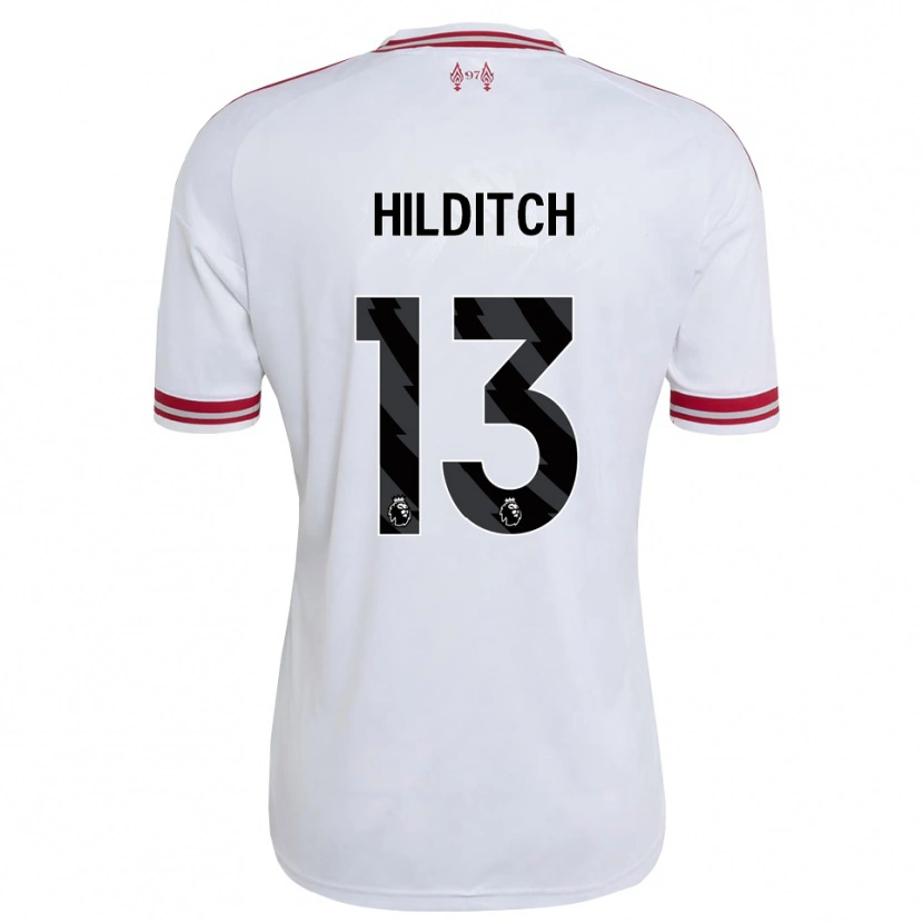 Danxen Criança Camisola James Hilditch #13 Vermelho Branco Alternativa 2026/27 Camisa