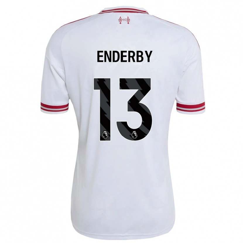 Danxen Criança Camisola Mia Enderby #13 Vermelho Branco Alternativa 2026/27 Camisa