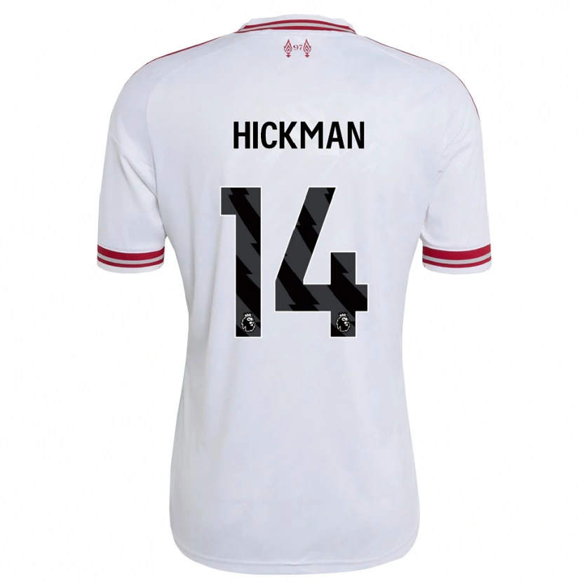 Danxen Criança Camisola Ellis Hickman #14 Vermelho Branco Alternativa 2026/27 Camisa