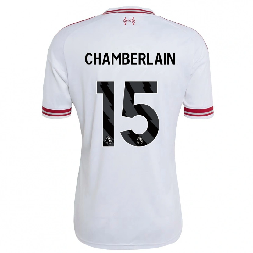 Danxen Criança Camisola Alex Oxlade Chamberlain #15 Vermelho Branco Alternativa 2026/27 Camisa