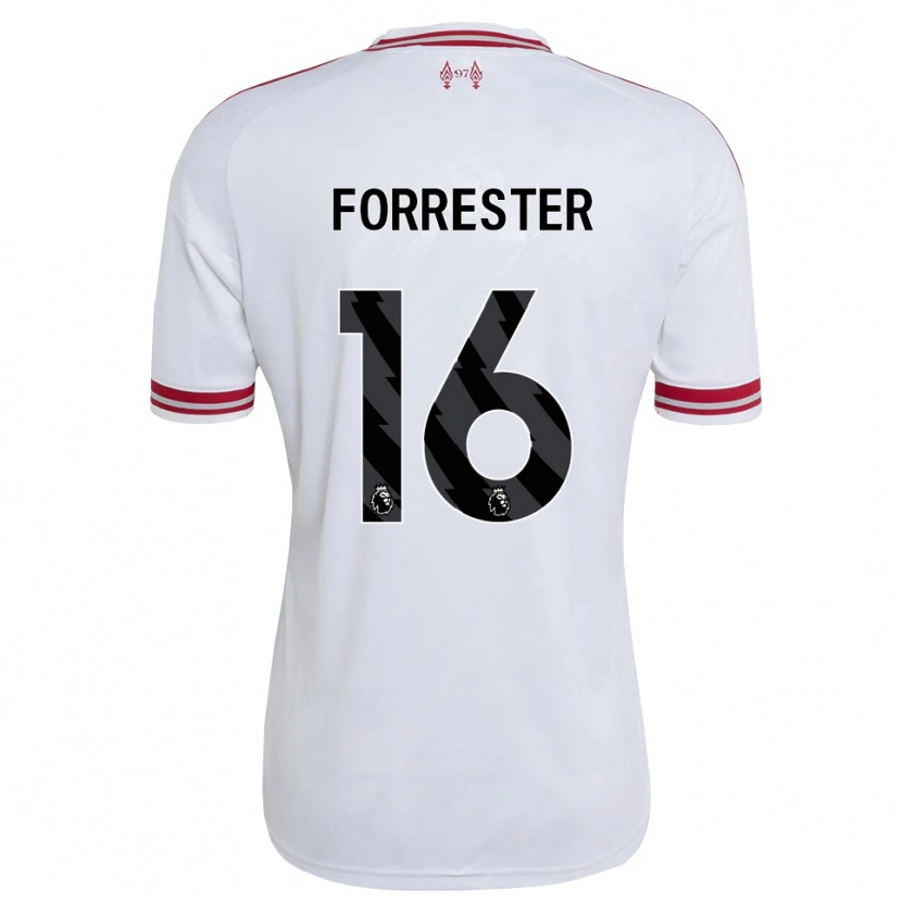 Danxen Criança Camisola La'more Lee Forrester #16 Vermelho Branco Alternativa 2026/27 Camisa
