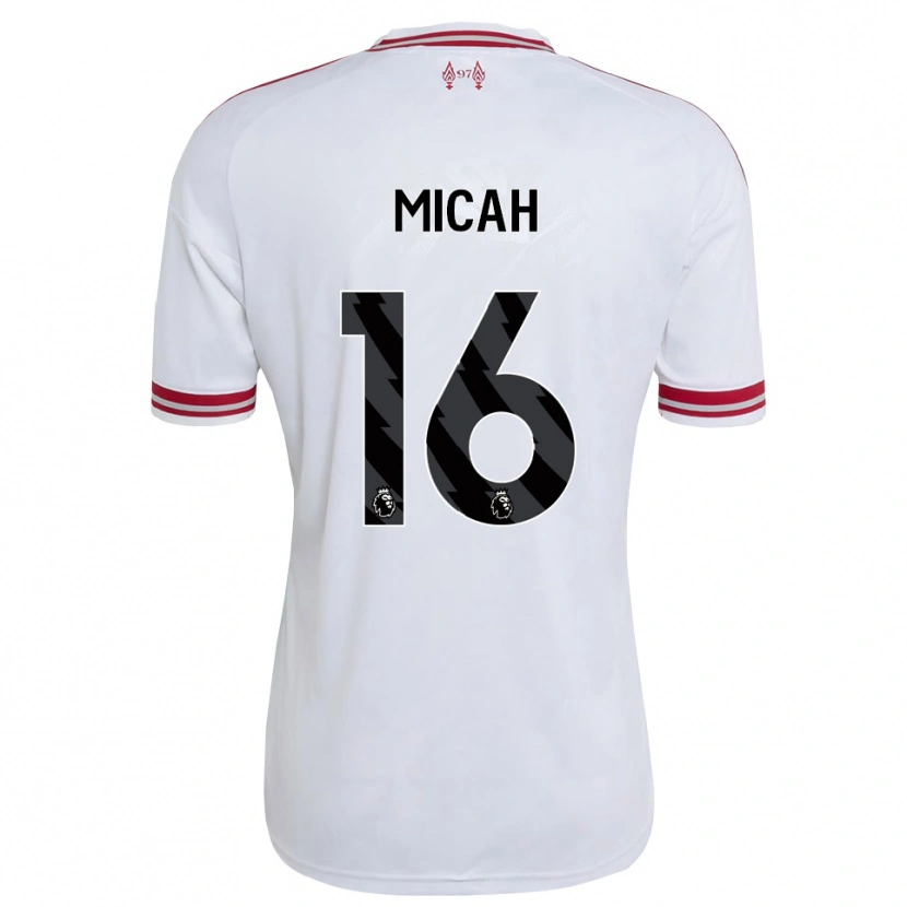 Danxen Criança Camisola Teagan Micah #16 Vermelho Branco Alternativa 2026/27 Camisa
