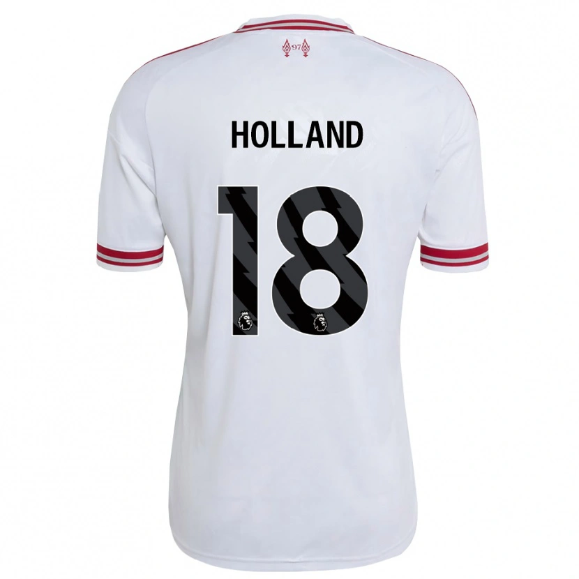 Danxen Criança Camisola Ceri Holland #18 Vermelho Branco Alternativa 2026/27 Camisa