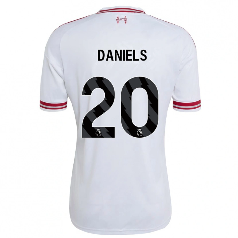 Danxen Criança Camisola Yana Daniels #20 Vermelho Branco Alternativa 2026/27 Camisa
