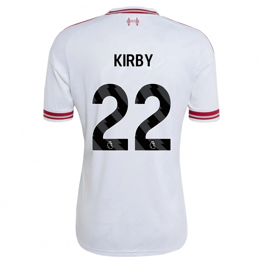 Danxen Criança Camisola Faye Kirby #22 Vermelho Branco Alternativa 2026/27 Camisa
