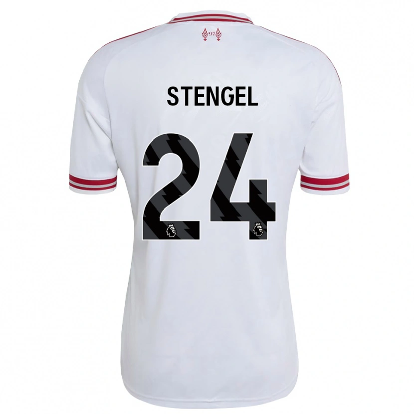 Danxen Criança Camisola Katie Stengel #24 Vermelho Branco Alternativa 2026/27 Camisa