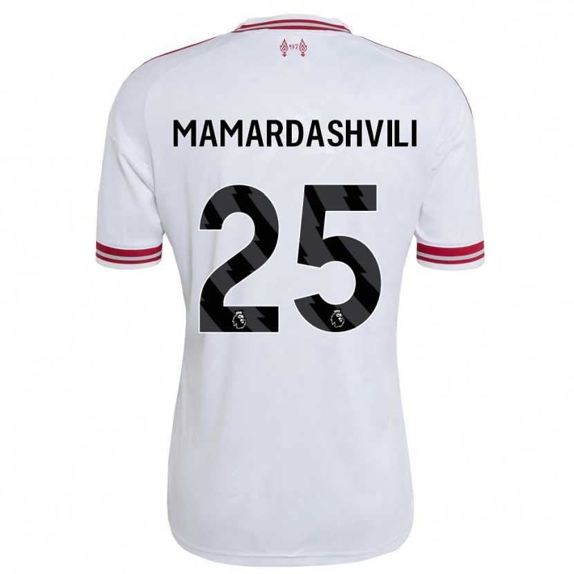 Danxen Criança Camisola Giorgi Mamardashvili #25 Vermelho Branco Alternativa 2026/27 Camisa