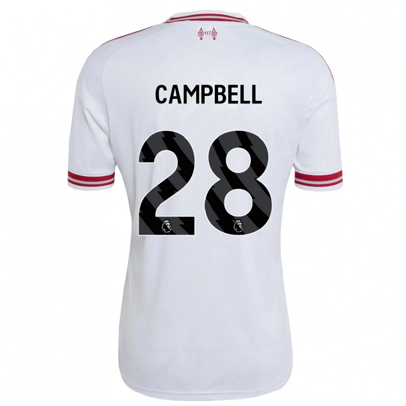 Danxen Criança Camisola Megan Campbell #28 Vermelho Branco Alternativa 2026/27 Camisa