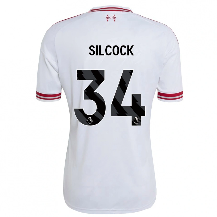 Danxen Criança Camisola Hannah Silcock #34 Vermelho Branco Alternativa 2026/27 Camisa
