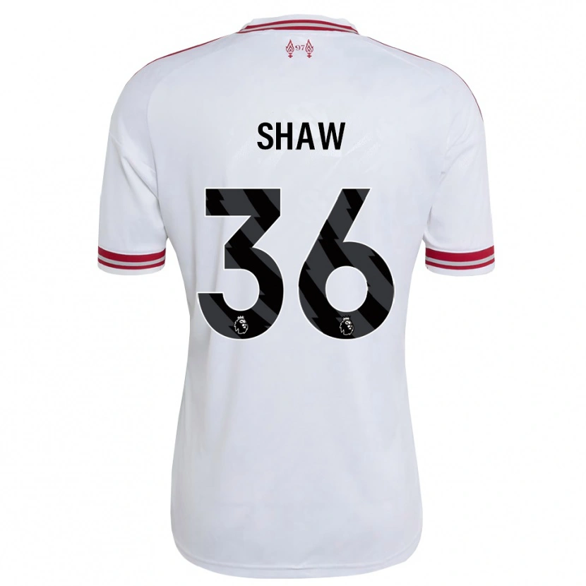 Danxen Criança Camisola Zara Shaw #36 Vermelho Branco Alternativa 2026/27 Camisa
