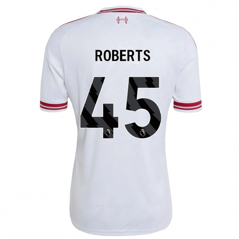 Danxen Criança Camisola Iwan Roberts #45 Vermelho Branco Alternativa 2026/27 Camisa