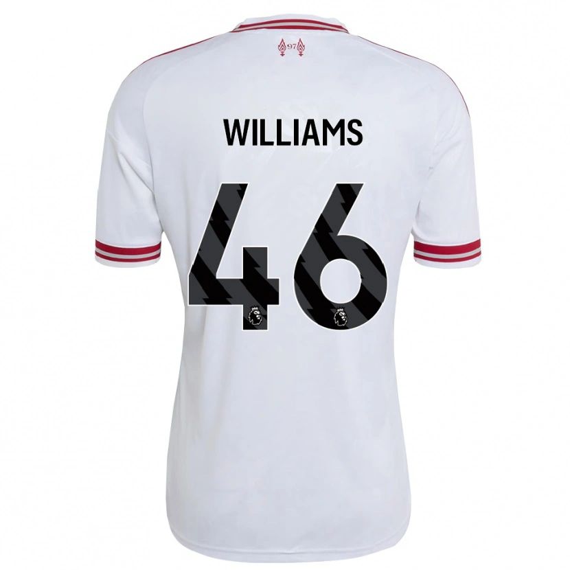 Danxen Criança Camisola Rhys Williams #46 Vermelho Branco Alternativa 2026/27 Camisa