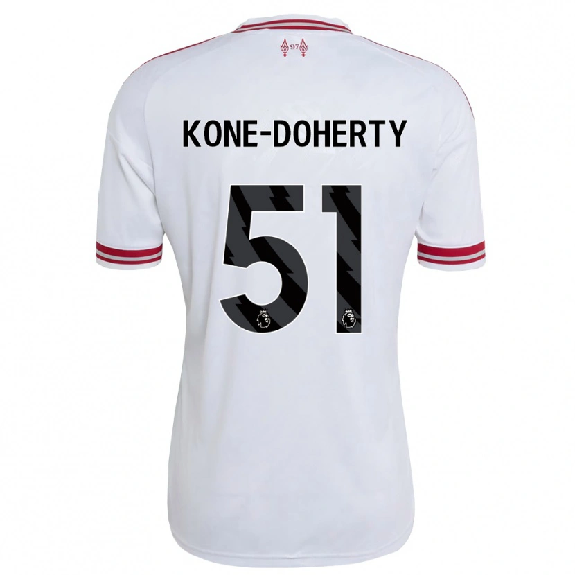 Danxen Criança Camisola Trent Kone-Doherty #51 Vermelho Branco Alternativa 2026/27 Camisa