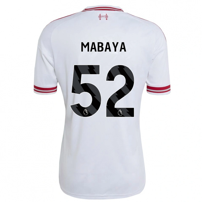 Danxen Criança Camisola Isaac Mabaya #52 Vermelho Branco Alternativa 2026/27 Camisa