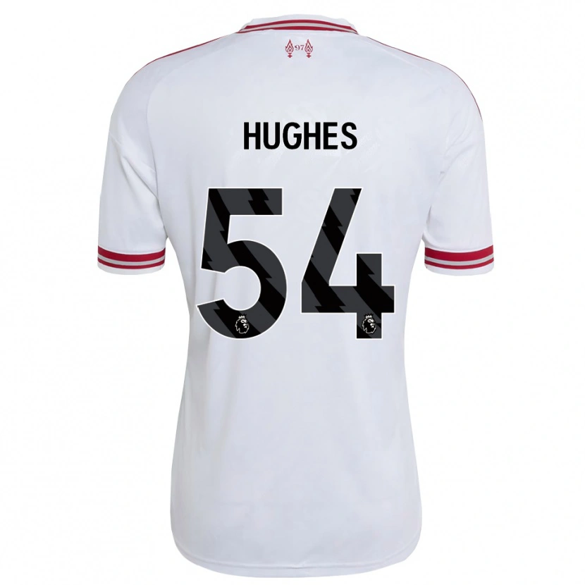 Danxen Criança Camisola Liam Hughes #54 Vermelho Branco Alternativa 2026/27 Camisa