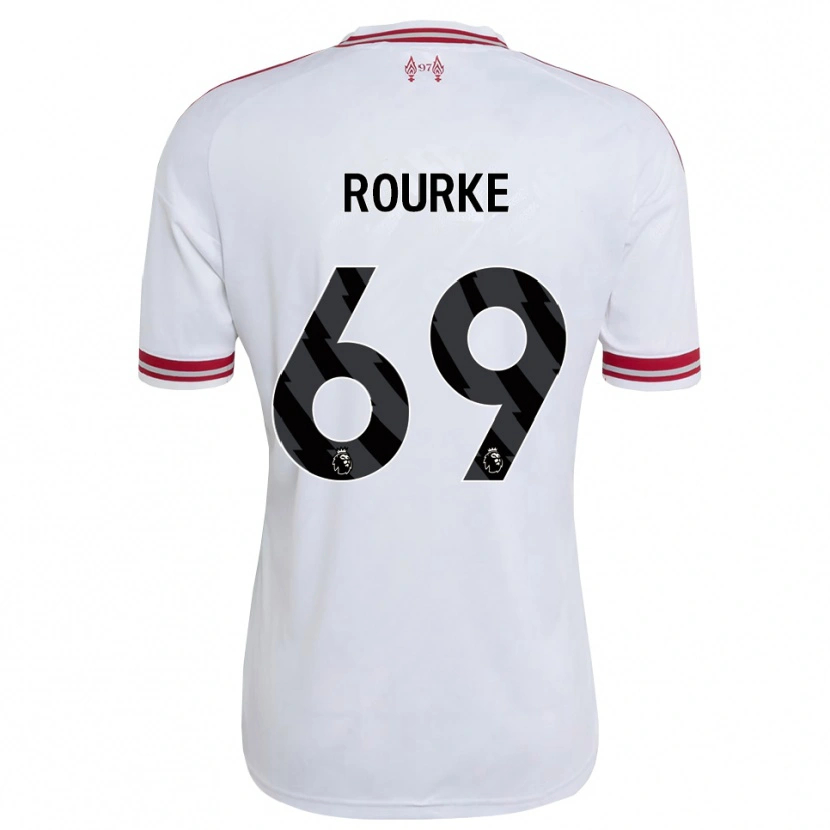 Danxen Criança Camisola Fidel O'rourke #69 Vermelho Branco Alternativa 2026/27 Camisa