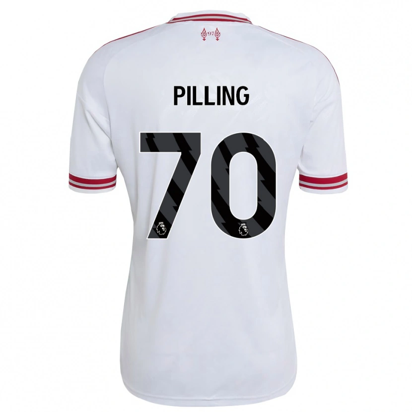 Danxen Criança Camisola Tommy Pilling #70 Vermelho Branco Alternativa 2026/27 Camisa