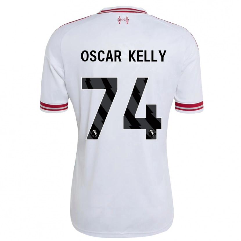 Danxen Criança Camisola Oscar Kelly #74 Vermelho Branco Alternativa 2026/27 Camisa