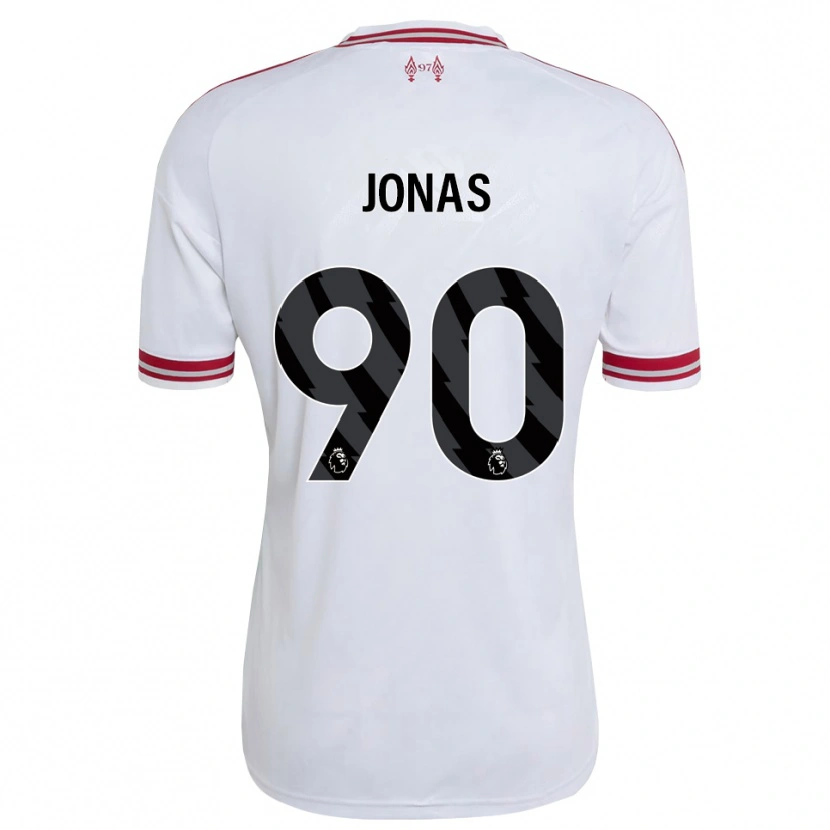 Danxen Criança Camisola Lee Jonas #90 Vermelho Branco Alternativa 2026/27 Camisa
